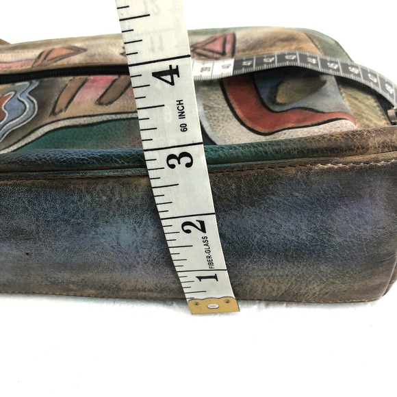 Anuschka Women's Hand Painted Leather Multicolored Crossbody Bag. - Picture 16 of 16